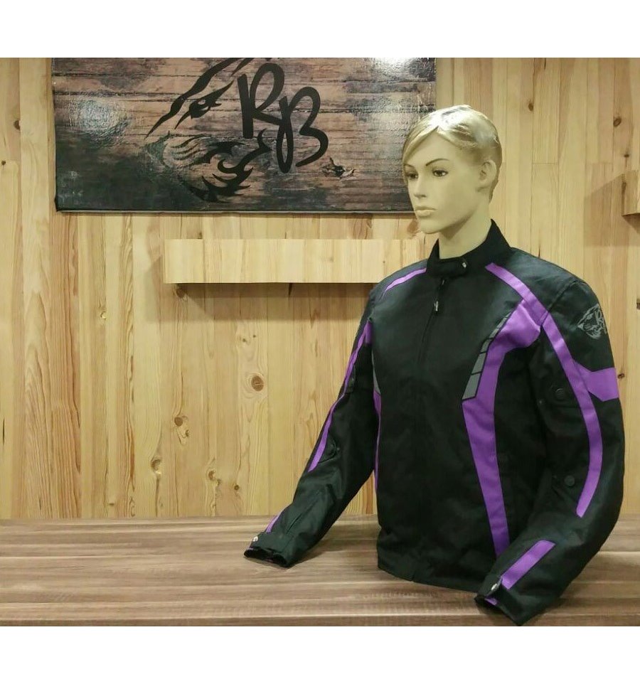 Chaqueta patrón de mujer de motorista de entretiempo First RB Morada