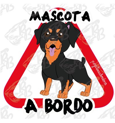 Pegatina a de Mascota Perro Rottweiler